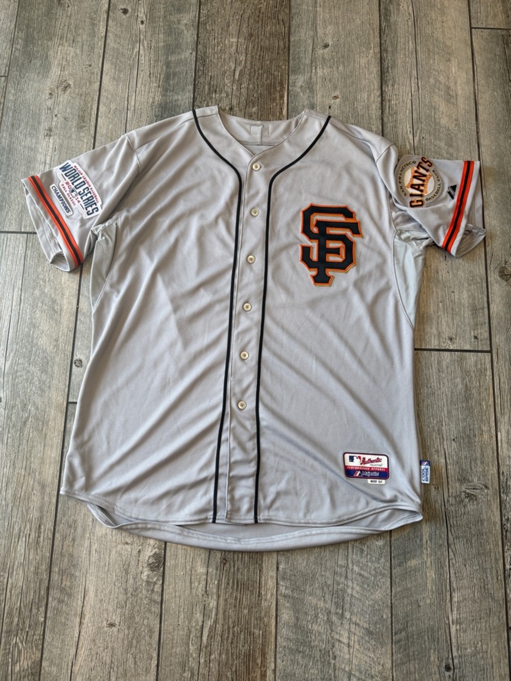 Majestic Madison Bumgarner SF Giants Jersey with 2014 World Series Patch